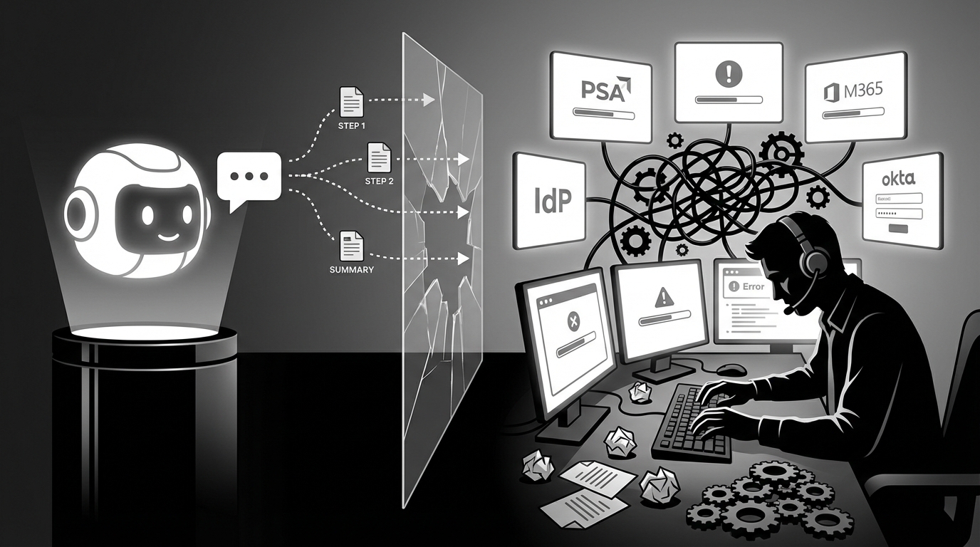 AI That Only Talks Adds Work, Not Value concept illustration - Rallied AI