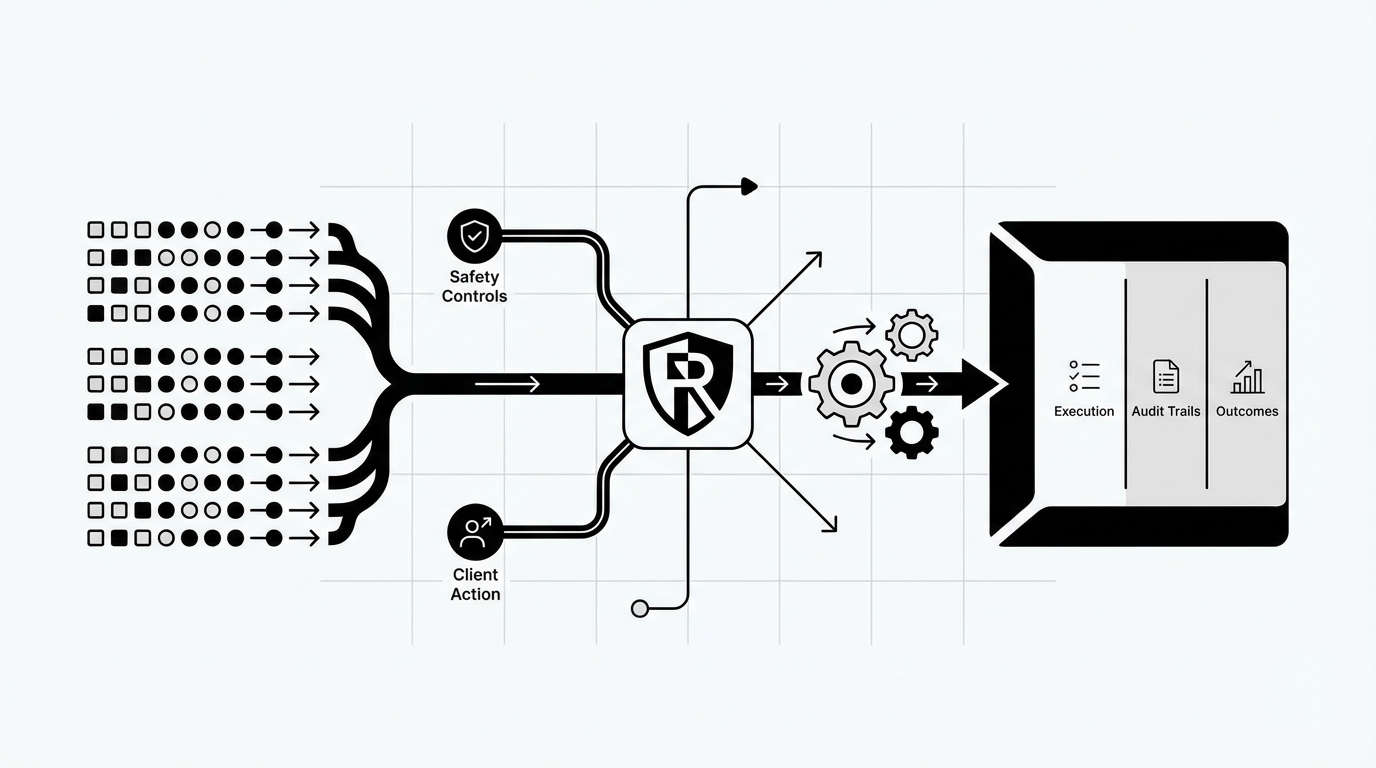 How Rallied Operationalizes Your Risk-Based Autonomy Matrix concept illustration - Rallied AI