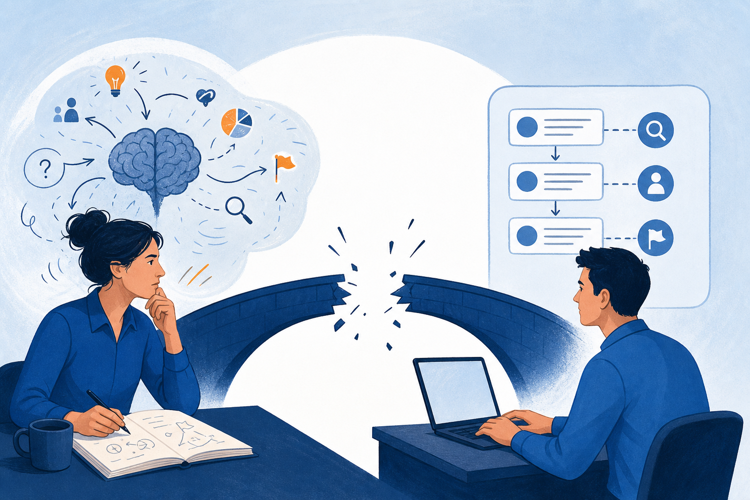 Why Founder Intuition Breaks During the First Sales Hire concept illustration - SalesMVP Lab