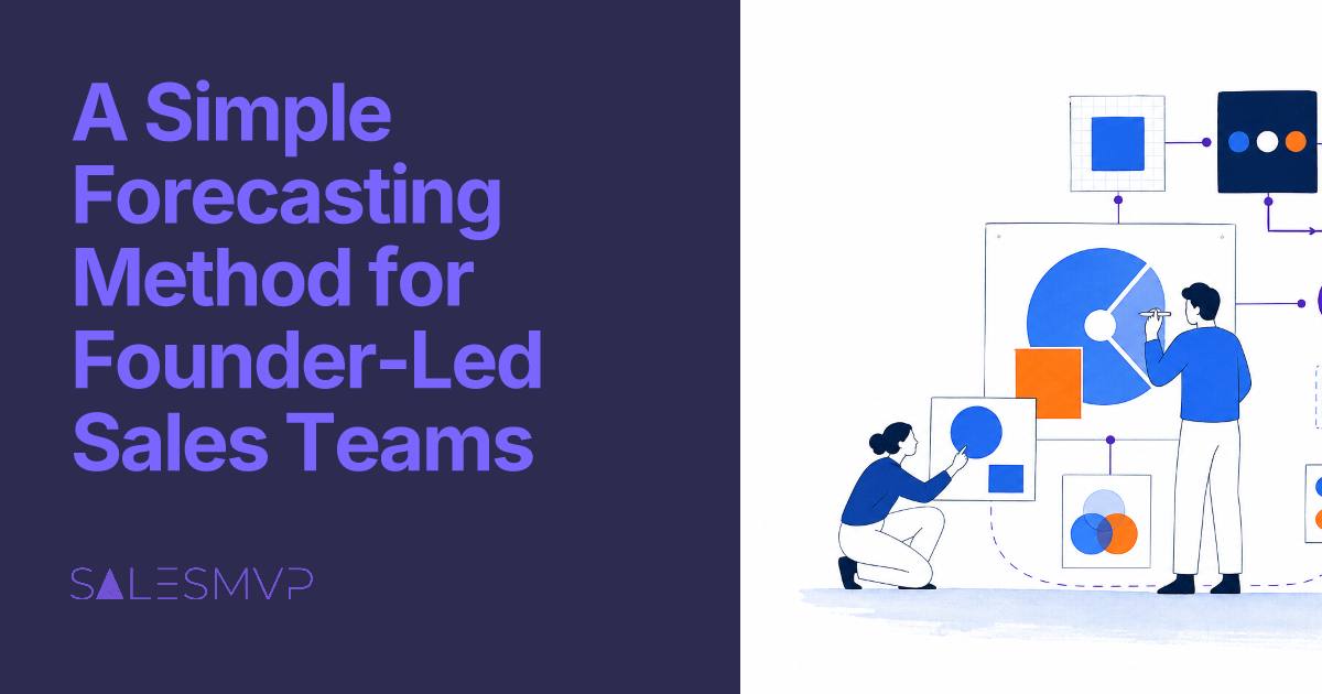 A Simple Forecasting Method for Founder-Led Sales Teams - SalesMVP Lab professional guide illustration