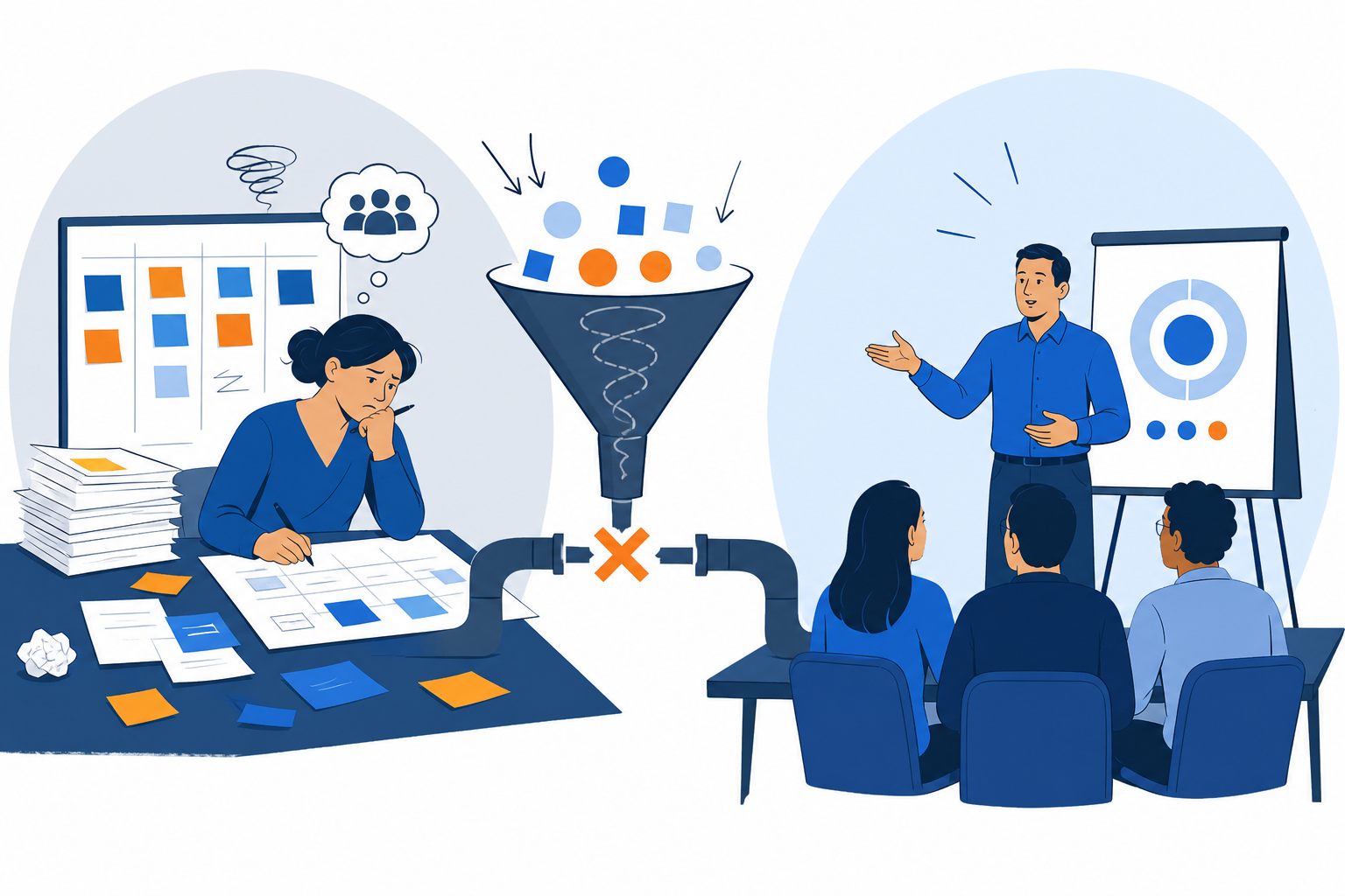 Generic Sales Training Fails Before the Workshop Starts concept illustration - SalesMVP Lab