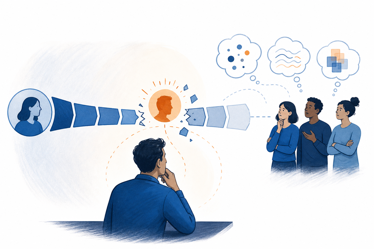 Why Founder Intuition Breaks Before the First Sales Hire concept illustration - SalesMVP Lab
