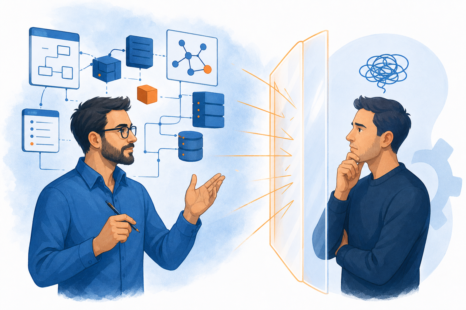 Your product knowledge can work against you concept illustration - SalesMVP Lab