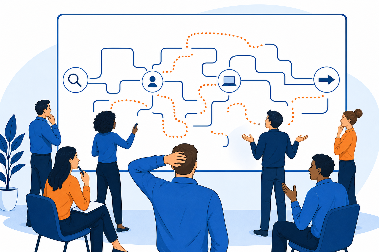 Why a Bigger Sales Team Exposes an Undefined Process concept illustration - SalesMVP Lab