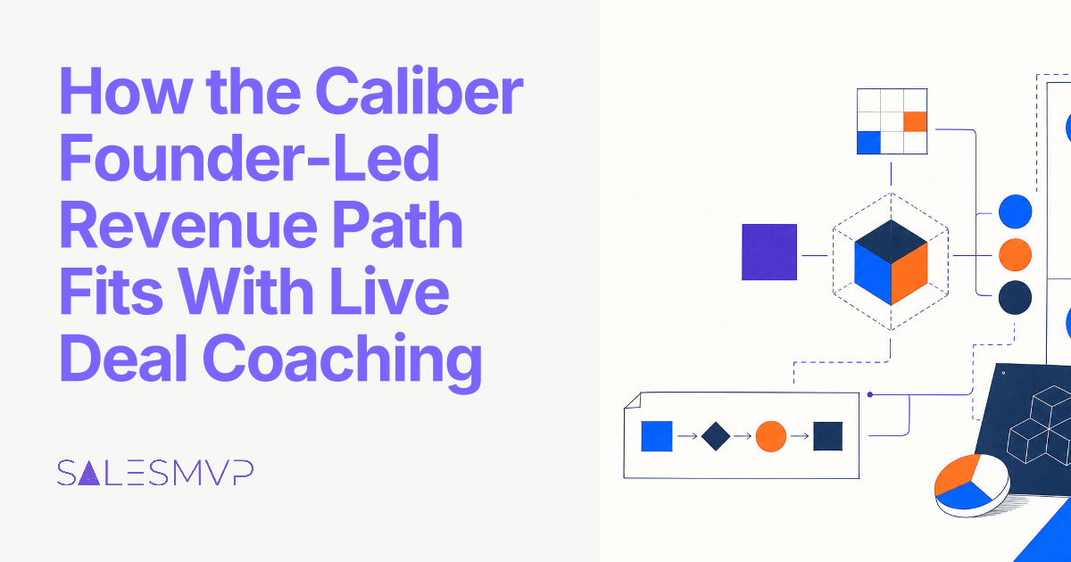 How the Caliber Founder-Led Revenue Path Fits With Live Deal Coaching - SalesMVP Lab professional guide illustration