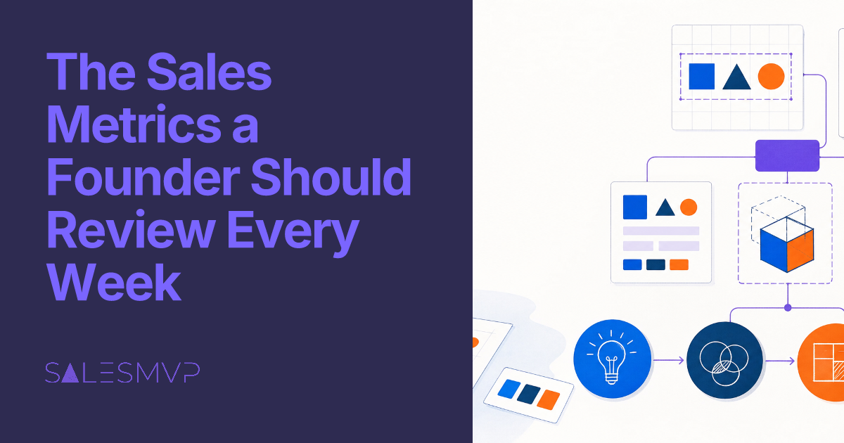 The Sales Metrics a Founder Should Review Every Week - SalesMVP Lab professional guide illustration