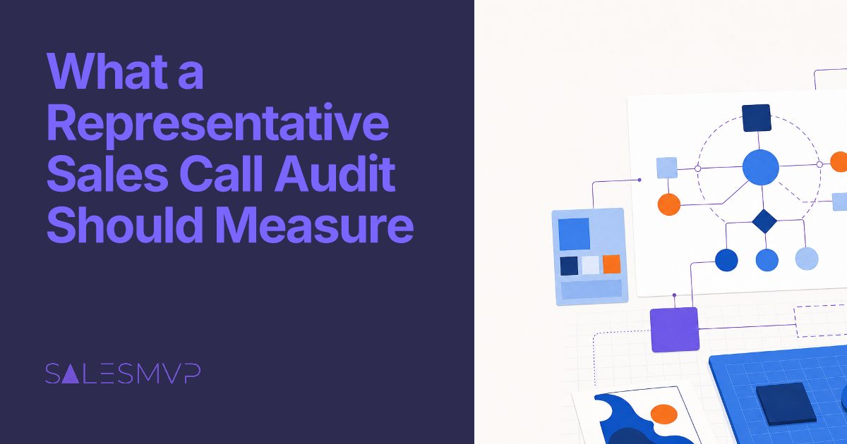 What a Representative Sales Call Audit Should Measure - SalesMVP Lab professional guide illustration