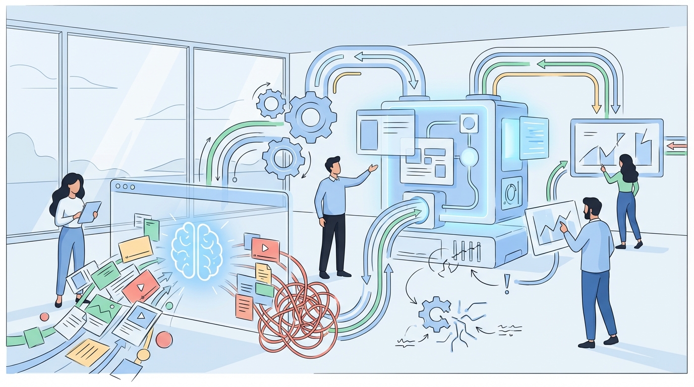 Why Competitive Content Analysis Breaks at Scale concept illustration - Oleno